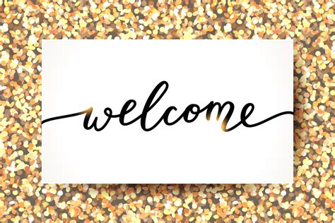Welcome Back Text With Colorful Design Elements Greeting Card Stock