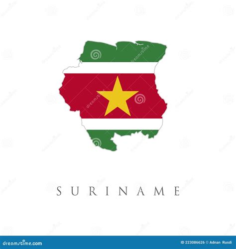 Flag Map Of Suriname Suriname Flag Map Stock Vector Illustration Of