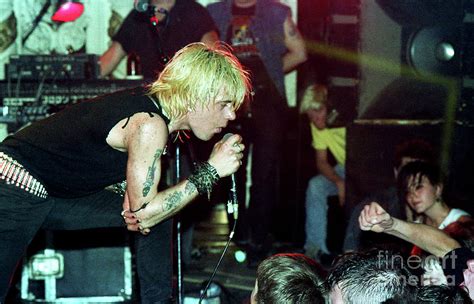 Colin Abrahall Of Gbh Punk Band 1985 At The Metro Chicago Photograph By