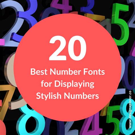 20 Best Stylish Number Fonts For Displaying Numbers Designxplorer