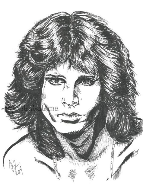 Limited Edition Jim Morrison Ink Portrait Fine Art By Oohlalalena 19