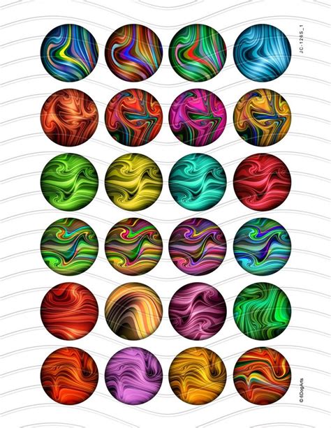 Marbles Digital Collage Sheets Printable Files Download For Pendants