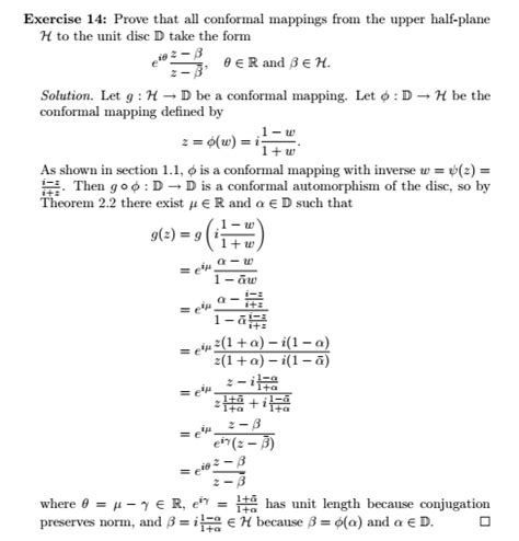 Math Proving All Conformal Mappings From The Upper Half Plane To The