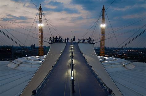 Up At The O2 Arena Roof Top Climb Wire And Sky