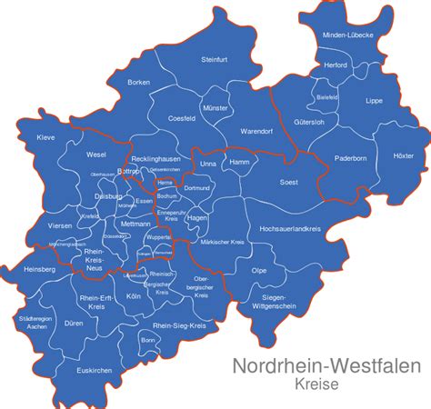 Nordrhein Westfalen Karte Karte