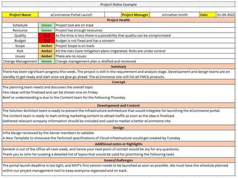 Project Status Reports Templates And Examples