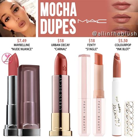 Mac Mocha Lipstick Dupes All In The Blush Mac Cosmetics Lipstick Mocha Lipstick Lipstick Dupes