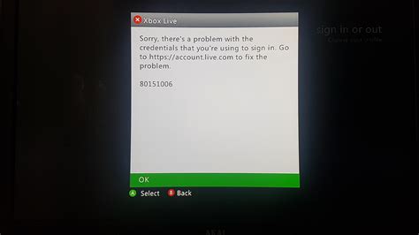 Xbox Live Login Problem Rxbox360
