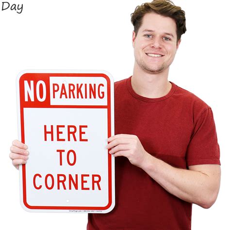 No Parking Here To Corner Sign Sku K 0712