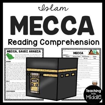 Mecca Saudi Arabia Reading Comprehension Worksheet Muslim Islam TpT