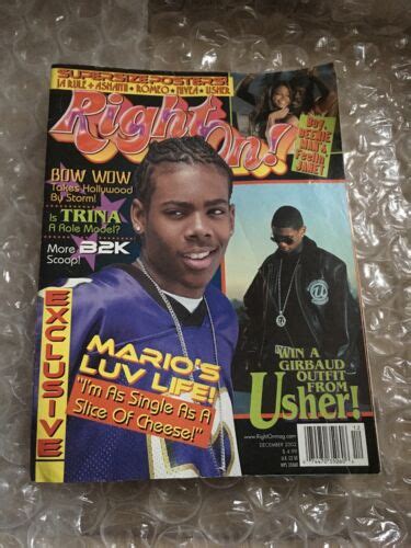 Right On Magazine December 2002 Mario Usher B2k Bow Wow Ebay