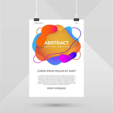 Abstract Shape Poster Design Vector Template 524975 Vector Art At Vecteezy