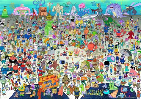 A Higher Resolution Of The Every Spongebob Character Wallpapers