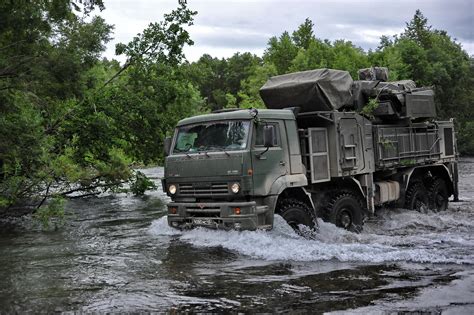 Russian Pantsir S1 Mobile Missile Gun Air Defense System In Action