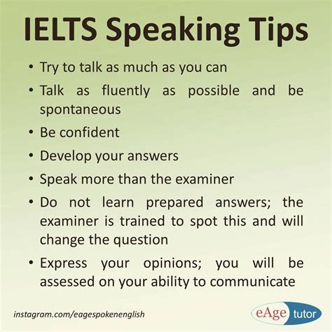 Ielts Speaking Test Day Tips Ielts Tips Pinterest English