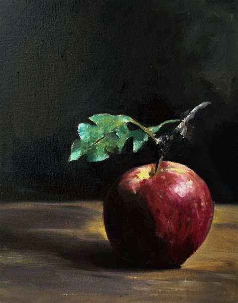 Apple Painting Apple Still Life Art Print Apple Oil Painting Apple