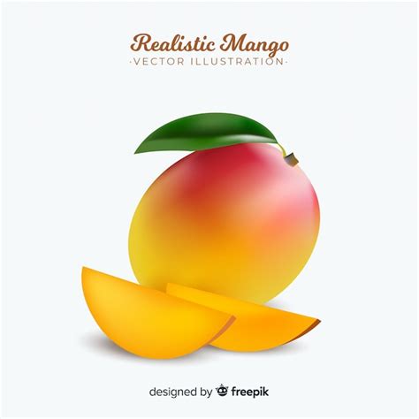 Premium Vector Realistic Mango Illustration