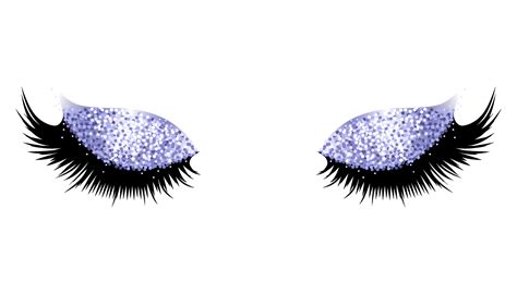 Womens Fluffy Eyelashes Long Lashes With Sparkle Glitter Eyeshadow A