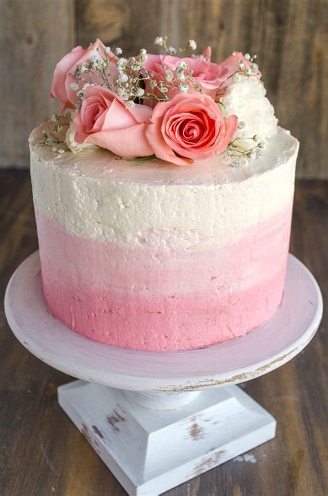 Strawberry Pink Ombre Cake Recipe Pink Ombre Cake Beautiful