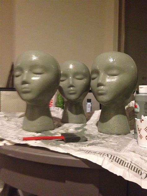 Painting Styrofoam Heads For Hat Display