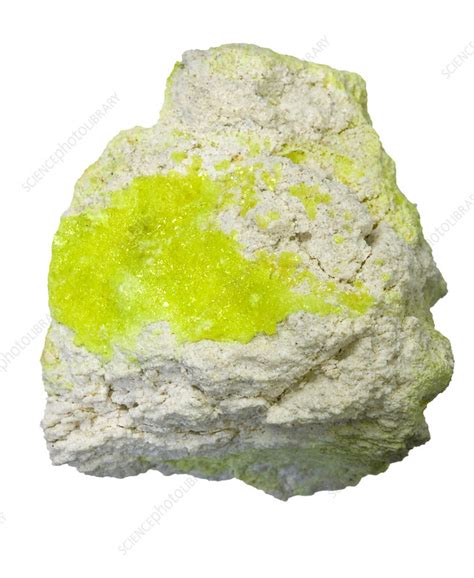 Sulphur Mineral Crystal Stock Image C0100370 Science Photo Library