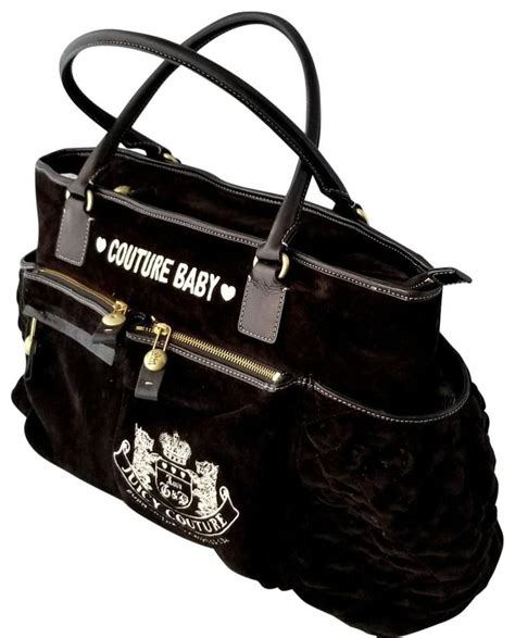 Juicy Couture Chocolate Brown Velour Diaper Bag In 2021 Bags Juicy