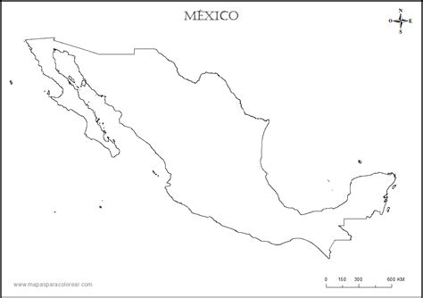Mapa De Mexico Sin Division Politica