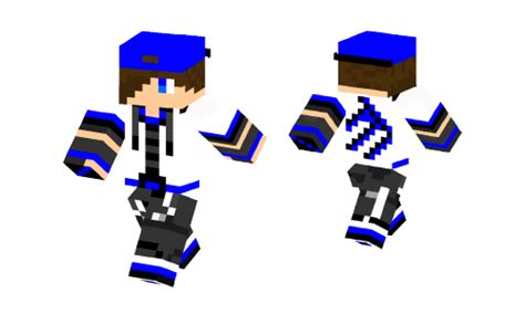 Blue Boy Backwards Hat Skin Minecraft Skins