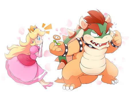 Love Princess Peach And Bowser Super Mario Bros Series Artwork By Ukan Muri Nintendo