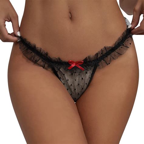 Mihayo G String Thongs For Women Women Lace Briefs Ultra Thin Lace Panties Sexy Underwear Low