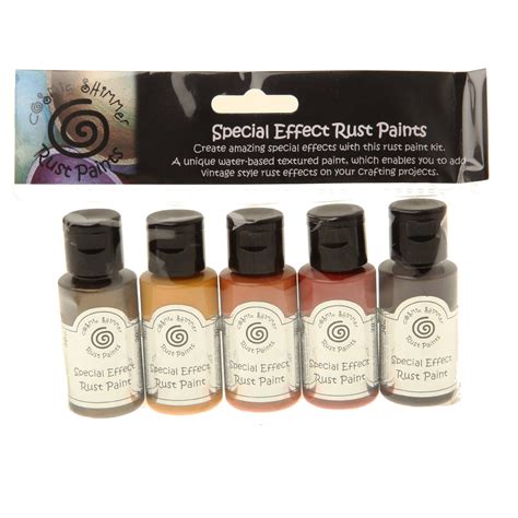 Cosmic Shimmer Special Effect Paint Kit Rust Set Of 5 Special