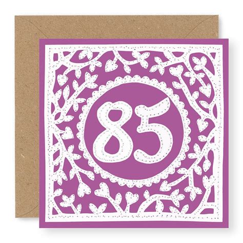 85th Birthday Card Womens Age 85 Birthday Card Bd76 Etsy Uk