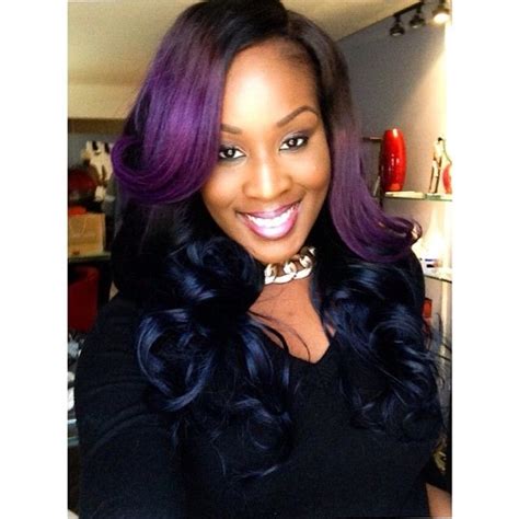 Maybe you would like to learn more about one of these? Purple and blue sew in weave | New extreme hair styles ...