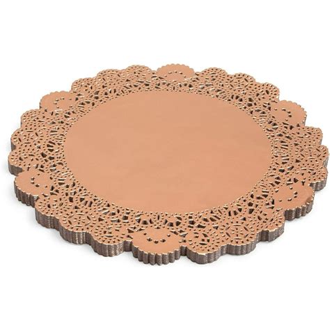 Lace Paper Doilies 100 Piece 10 Inch Rose Gold Round Decorative