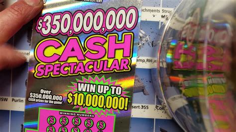 Scratch the bill icons to reveal your numbers. $350,000,000 Cash spectacular,Fast 600 New York Lottery ...