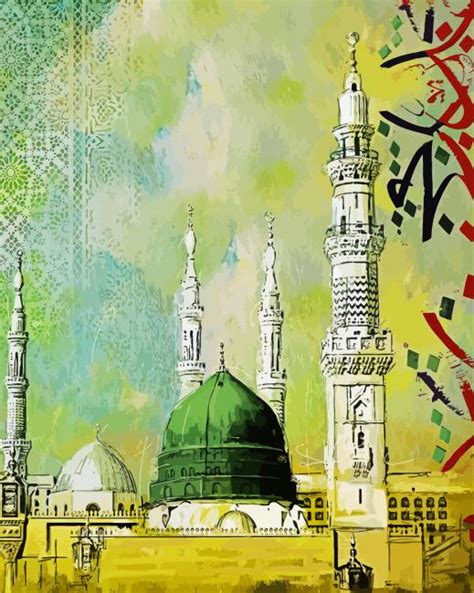 Al Masjid An Nabawi Art Paint By Numbers Paint By Numbers