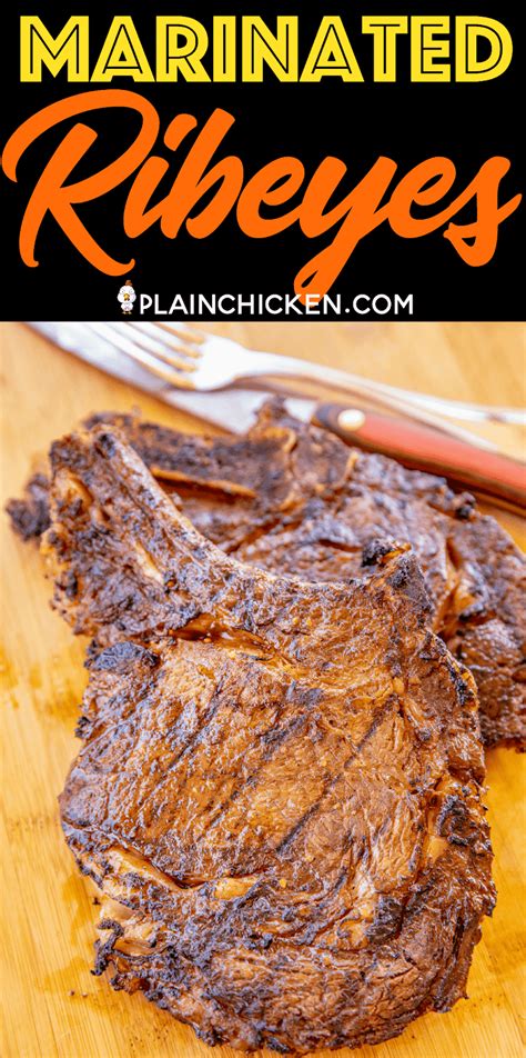 Serve with the boiled rice. Marinated Ribeyes - the most flavorful steaks we've ever ...