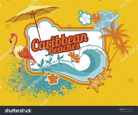 Caribbean Beaches Stock Vector (Royalty Free) 475401232 | Shutterstock
