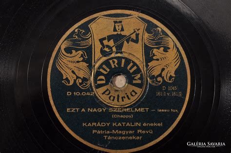 Nincs kegyelem - énekli Karády Katalin. ( keringő ).Gramofon lemez 25cm ...