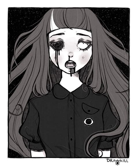 Pin By Xelene Evergreen On A Female Anime Creepy Art Demon Drawings