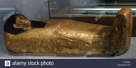 Egyptian Mummy Case Coffin Designed To Contain The Entire Contour Of