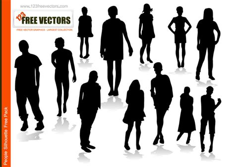 Group Of People Vector Silhouette Free