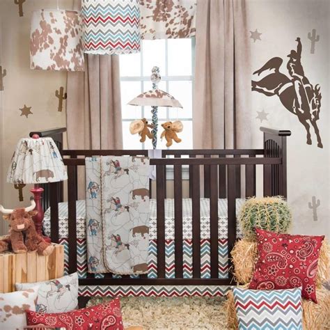 With cowboy, cowgirl and nature themes, enjoy designer stying and quality fabrics. Chevron Zig Zag Country Western Cowboy Boys Nursery 3 ...