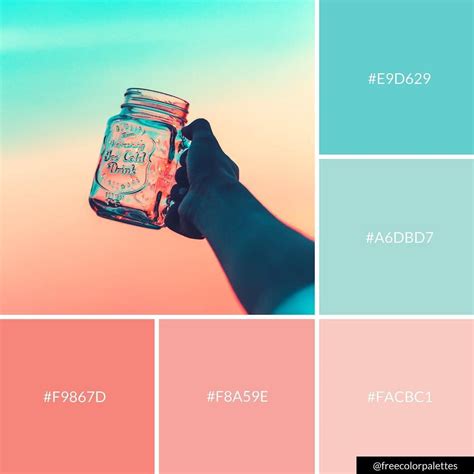 Pastel Blue And Pink Sunset And Sunrise Color Palette