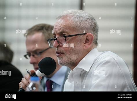 London Uk 15th Oct 2017 Labour Leader Jeremy Corbyn Mp Joins The