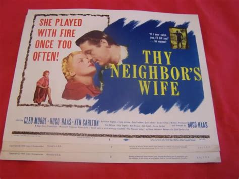 And Thy Neighbors Wife Cleo Moorehugo Hass Original 1953 Movie Lobby Card 2475 Picclick