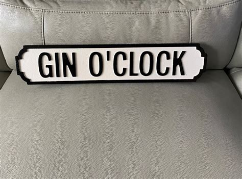 Gin Oclock Street Sign Etsy Uk