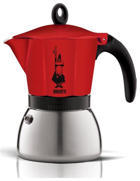 Bialetti Moka Induction Coffee Maker Red 6 Cups Buy Online At The