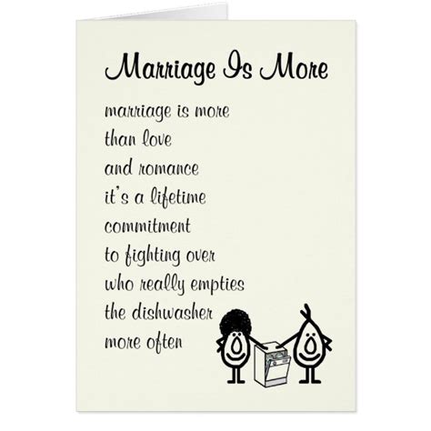 Marriage Is More Funny Wedding Anniversary Poem Card
