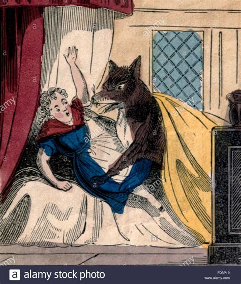 Download This Stock Image Wolf Attacking Grandmother In Little Red Riding Hood F0bp19 From